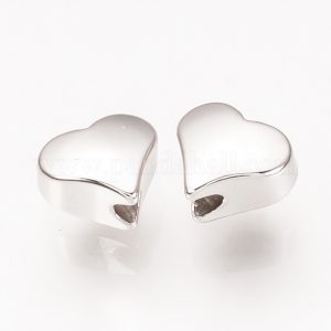 Separador Corazon de 18k chapa de oro por unidad Plateado
