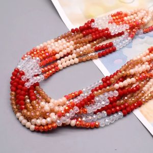 Tira de Cristal Combinados Electrochapado 6mm articulo 002